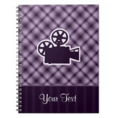 Lila Kinokamera Notizblock (Vorderseite)