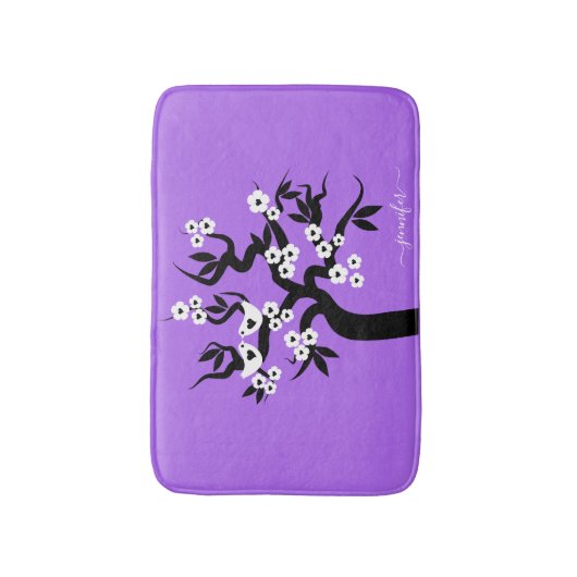 Lila Kirschbaum Badematte (Vorderseite Vertikal)