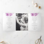 Lila Kirschblüte Aquarell Tri-Falten Programm (Innenseite)