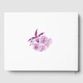 Lila Kirschblüte Wasserfarbenprägung Gästebuch (Rückseite)