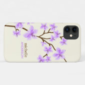 Lila Kirschblüten-Baum Case-Mate iPhone Hülle (Rückseite (Horizontal))