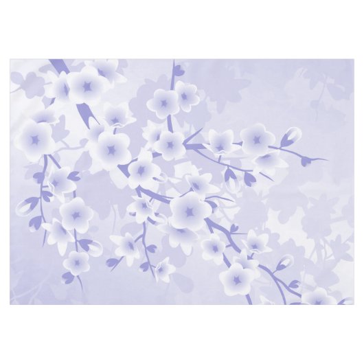 Lila Kirschblüten Blume Tischdecke (Vorderseite (Horizontal))