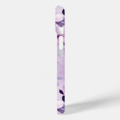 Lila Kirschblüten personalisierte Monogramm Case-Mate iPhone Hülle (Rückseite / Links)