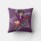 Lila Kissen Kinderdes rockstar (Rückseite)