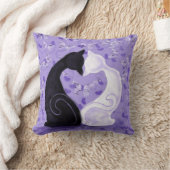 Lila Kissenpilz Herzkatzenschmetterlinge Kissen (Decke)