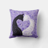 Lila Kissenpilz Herzkatzenschmetterlinge Kissen (Rückseite)