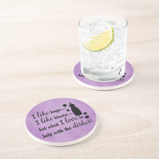 Lila Kitchen Quotes Getränkeuntersetzer (Seite)