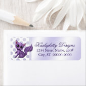 Lila Kitten auf Polka Dots Rückgabekabel (Insitu)