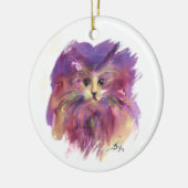 LILA KITTEN, KITTKATASTROPHEN KERAMIK ORNAMENT (Links)
