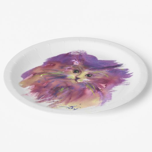 LILA KITTEN, KITTKATASTROPHEN PAPPTELLER (Schrägansicht)