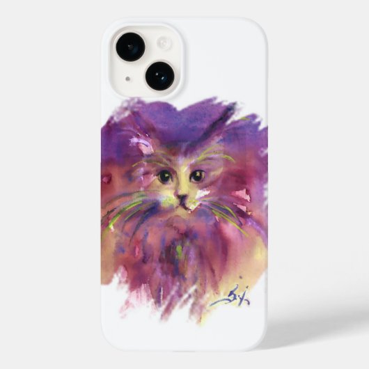 LILA KITTEN, KITTKATENPORTRAL, weiß Case-Mate iPhone Hülle (Rückseite)