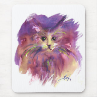 LILA KITTEN, KITTKATENPORTRAL, weiß Mousepad