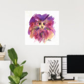 LILA KITTEN, KITTKATZPORTRAL POSTER (Heimbüro)