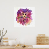 LILA KITTEN, KITTKATZPORTRAL POSTER (Küche)