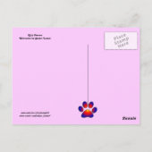 LILA KITTEN, KITTKÜCHENPORTRAL MIT FARBENFARBIGER POSTKARTE (Rückseite)