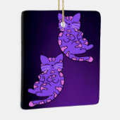 Lila Kitten Twins 2 Keramikornament (Rechts)