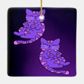 Lila Kitten Twins 2 Keramikornament (Rückseite)