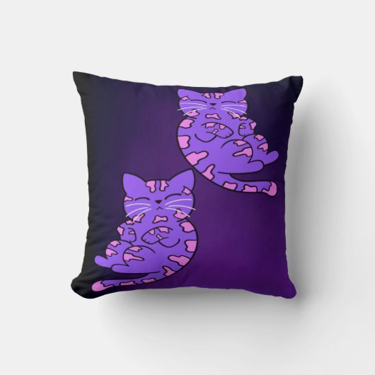 Lila Kitten Twins 2 Kissen (Vorderseite)