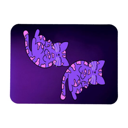 Lila Kitten Twins 2 Magnet (Horizontal)