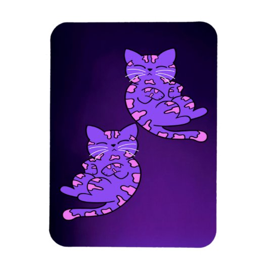 Lila Kitten Twins 2 Magnet (Vertikal)