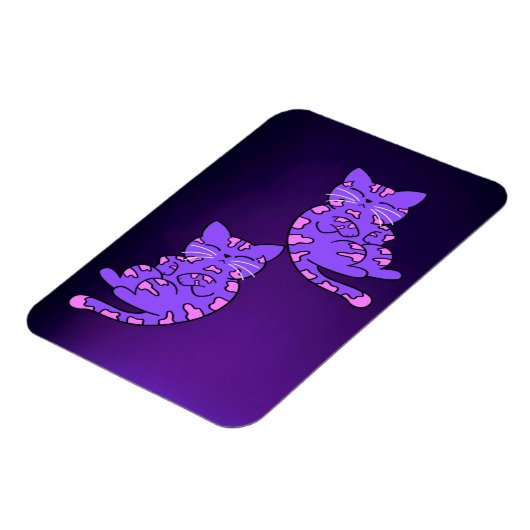 Lila Kitten Twins 2 Magnet (Linke Seite)