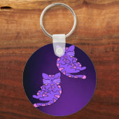 Lila Kitten Twins 2 Schlüsselanhänger (Vorderseite)