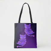 Lila Kitten Twins 2 Tasche (Vorderseite)