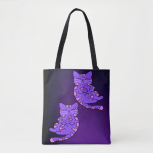Lila Kitten Twins 2 Tasche