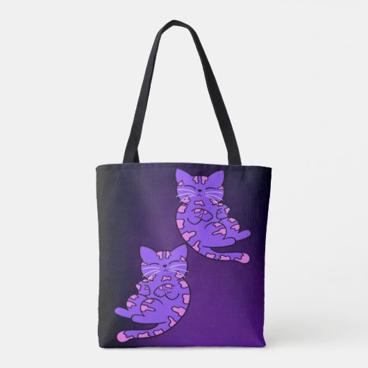 Lila Kitten Twins 2 Tasche (Rückseite)