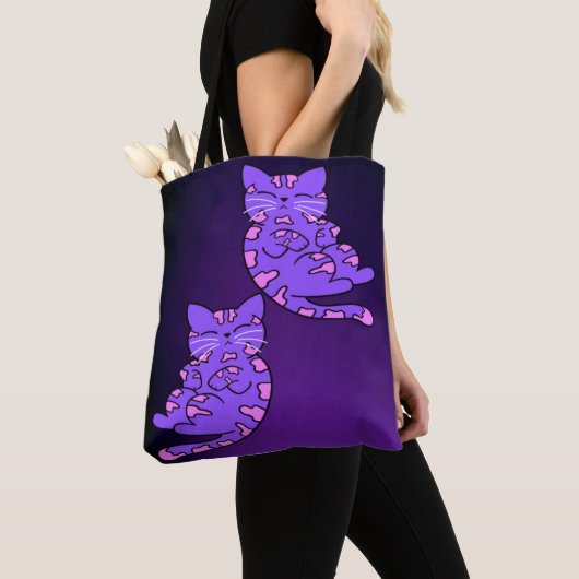 Lila Kitten Twins 2 Tasche (Von Nahem)