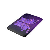 Lila Kitten Twins Badematte (Schrägansicht)