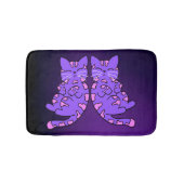 Lila Kitten Twins Badematte (Vorderseite)