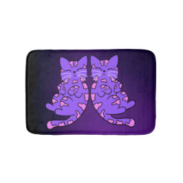 Lila Kitten Twins Badematte