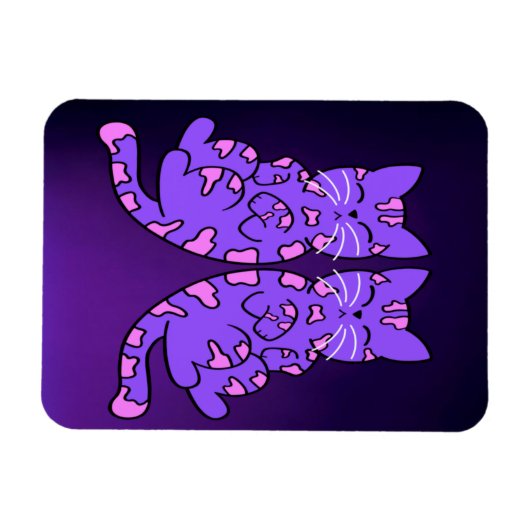 Lila Kitten Twins Magnet (Horizontal)
