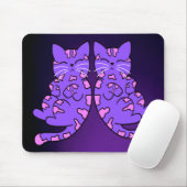 Lila Kitten Twins Mousepad (Mit Mouse)