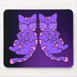 Lila Kitten Twins Mousepad