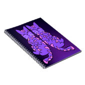 Lila Kitten Twins Notizblock (Rechte Seite)