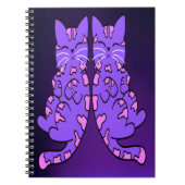 Lila Kitten Twins Notizblock (Vorderseite)