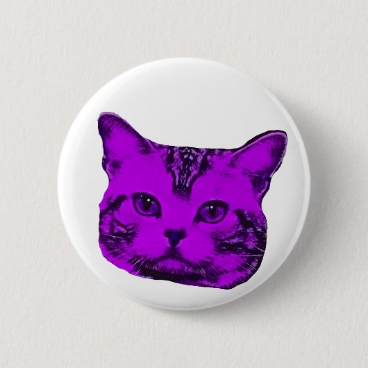 lila Kitty Button (Vorderseite)