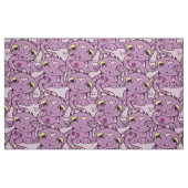 Lila Kitty-Katzen-Muster-grafischer Entwurf Stoff (Fat Quarter (45,7 x 55,9 cm))