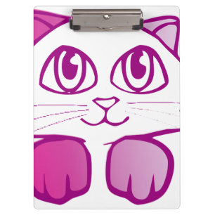 Lila Kitty Klemmbrett