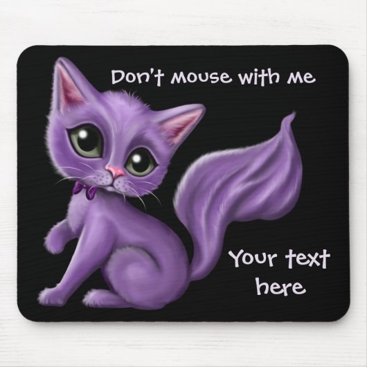Lila Kitty Mousepad (Vorne)