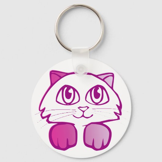 Lila Kitty Schlüsselanhänger (Vorderseite)