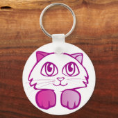 Lila Kitty Schlüsselanhänger (Vorderseite)