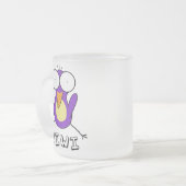 Lila Kiwi-mattierte Tasse (Vorderseite Links)