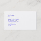 Lila klassische RoseWatercolorBrushstrokes Visitenkarte (Rückseite)