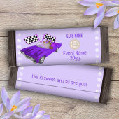 Lila klassisches Auto, Teddy Bear Candy Bar Wrappe Flyer