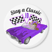 Lila klassisches Fahrzeug mit konvertiblen Linien, Magnet (Vorne)