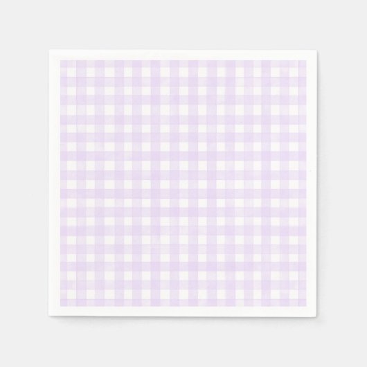 Lila Klassisches Gingham Serviette (Vorderseite)