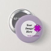 Lila Kleberband-Template von Kenneth Yoncich Button (Vorne & Hinten)